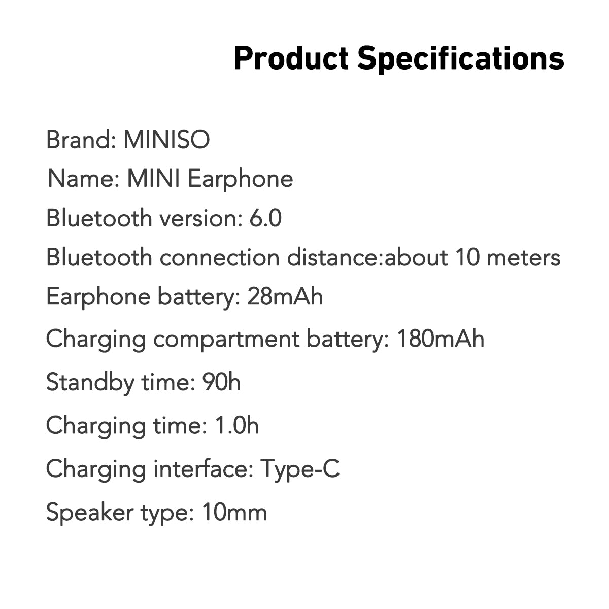 MINISO Wireless Earphones MS105