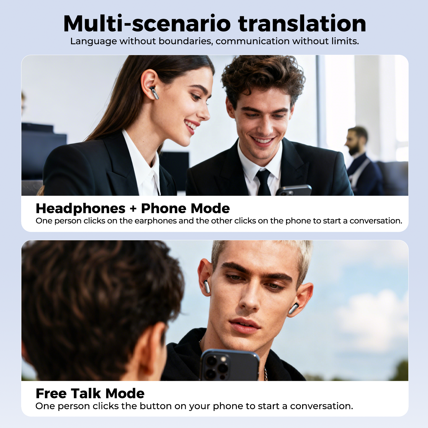 HTC NE46 + HTC NE20 AI Translation Earbud Set