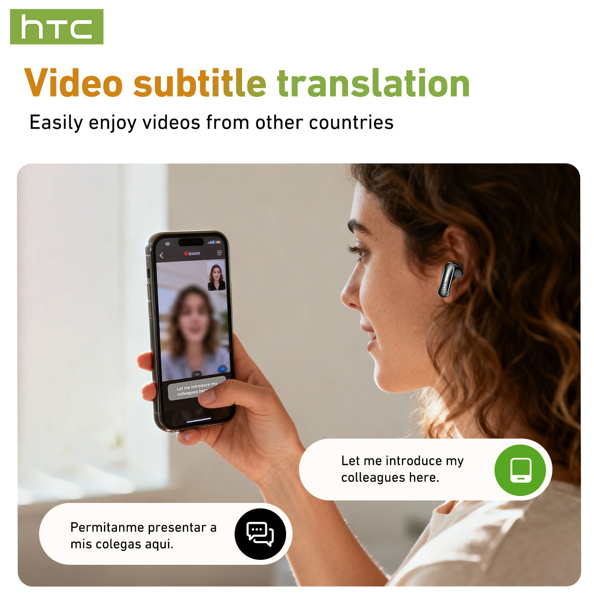 HTC NE46 + HTC NE48 AI Translation Earbud Set