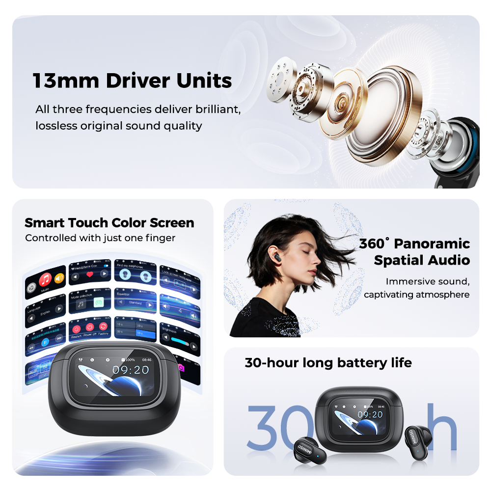 MINISO MS126 Bluetooth 6.0 Wireless Earbuds With LED Display