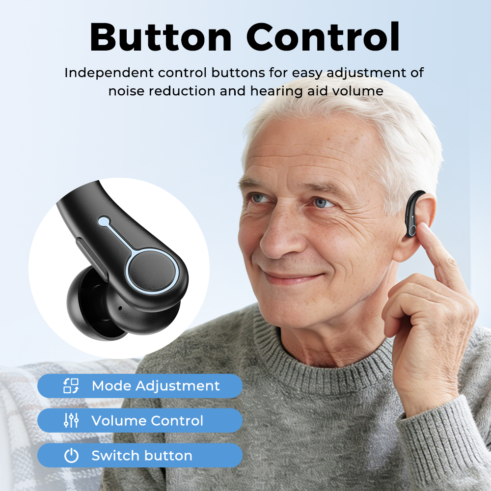 VOULAO F-Aid Bluetooth OTC Hearing Aids with AI Speech Enhancement