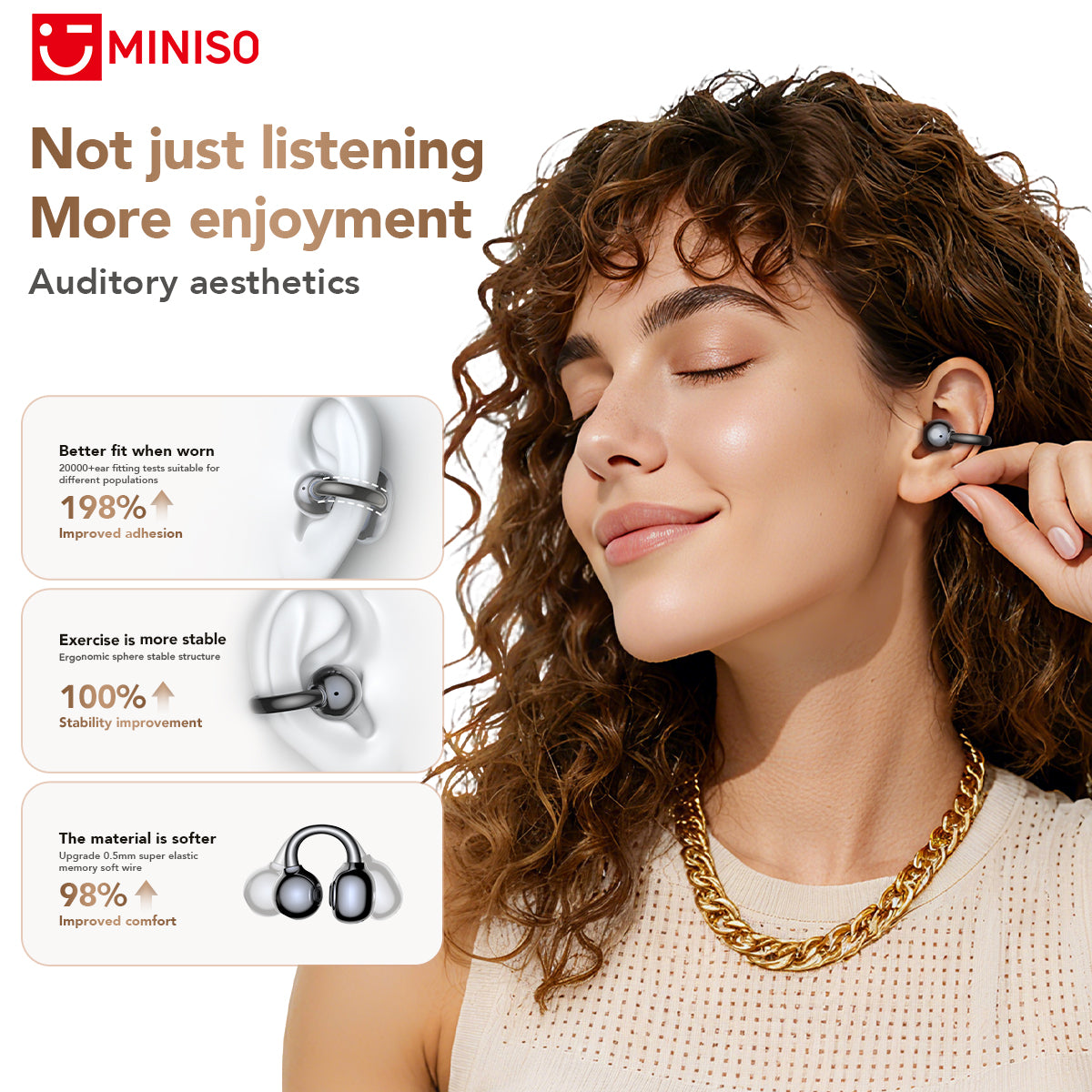 MINISO MS503 Heart Rate Bluetooth Headphones