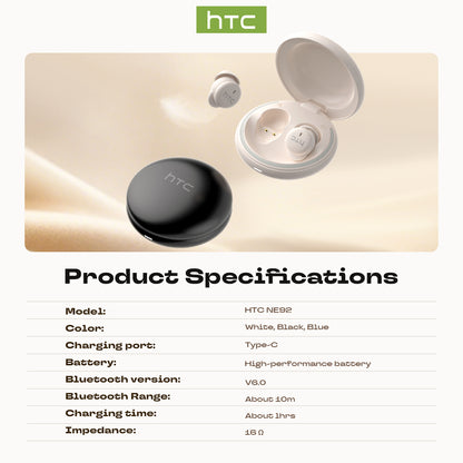HTC NE92 Ultra-Light Bluetooth 6.0 Sleep Earbuds