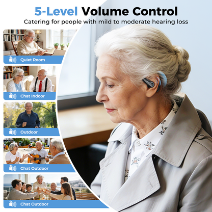 VOULAO F-Aid Bluetooth OTC Hearing Aids with AI Speech Enhancement