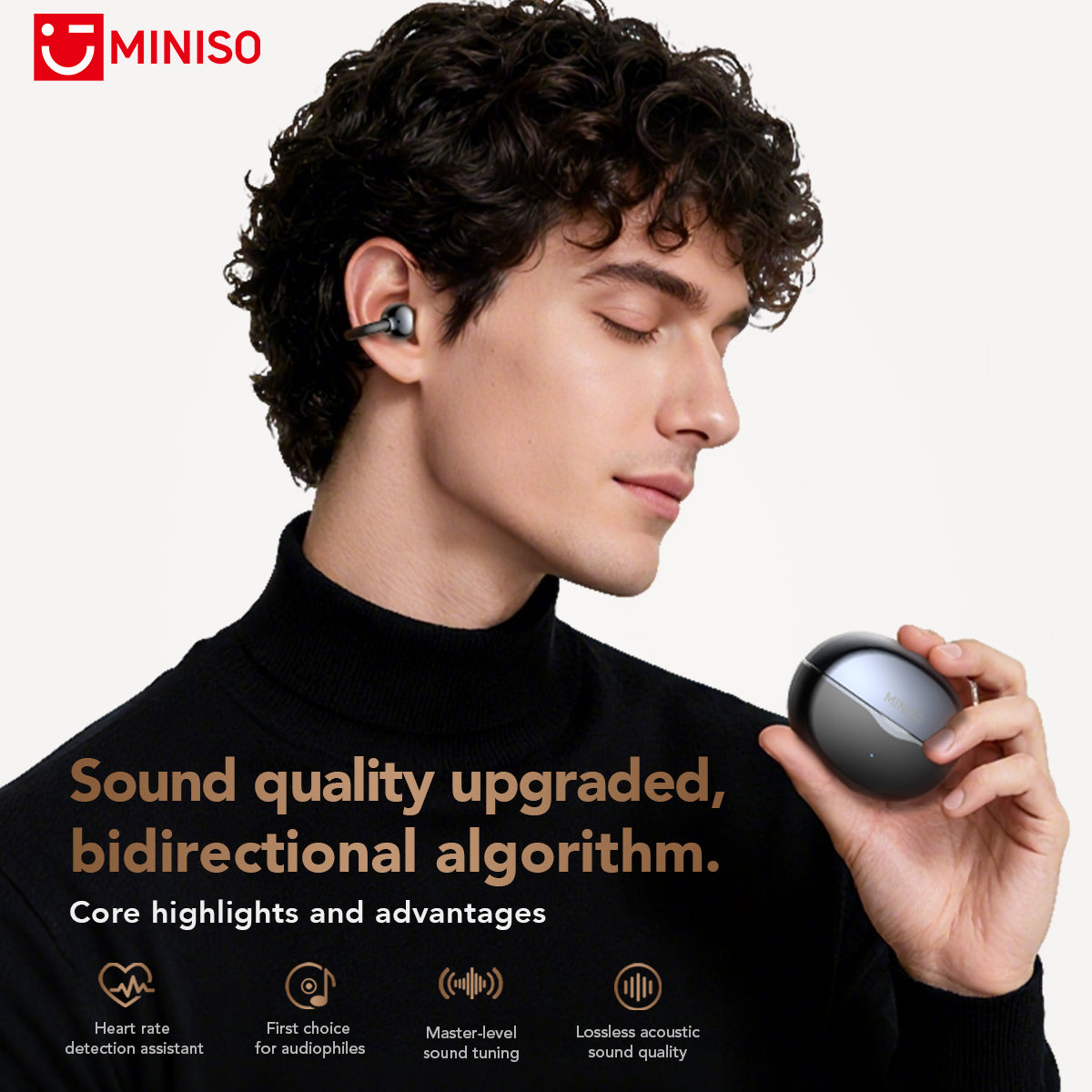MINISO MS503 Heart Rate Bluetooth Headphones