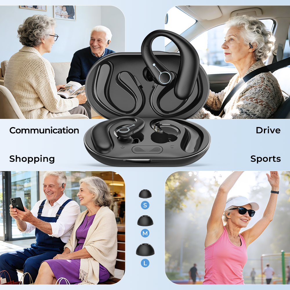 VOULAO F-Aid Bluetooth OTC Hearing Aids with AI Speech Enhancement