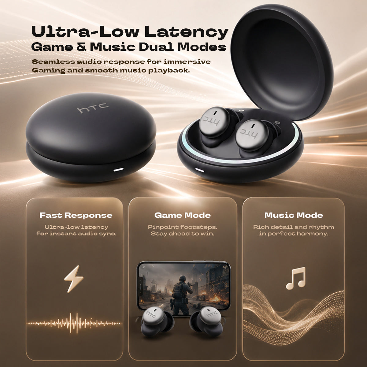 HTC NE92 Ultra-Light Bluetooth 6.0 Sleep Earbuds