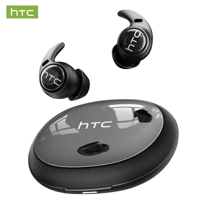 HTC NE76 black Bluetooth sleep earbuds designed for comfortable wireless listening and restful sleep