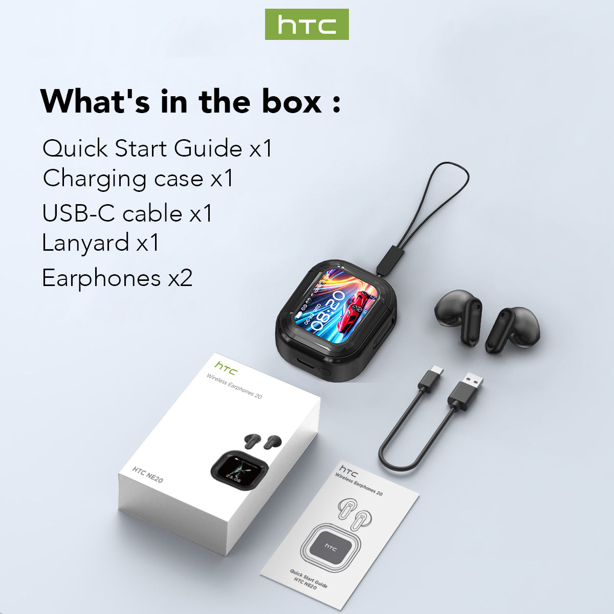 HTC NE48 +HTC NE20 AI Translation Earbud Set