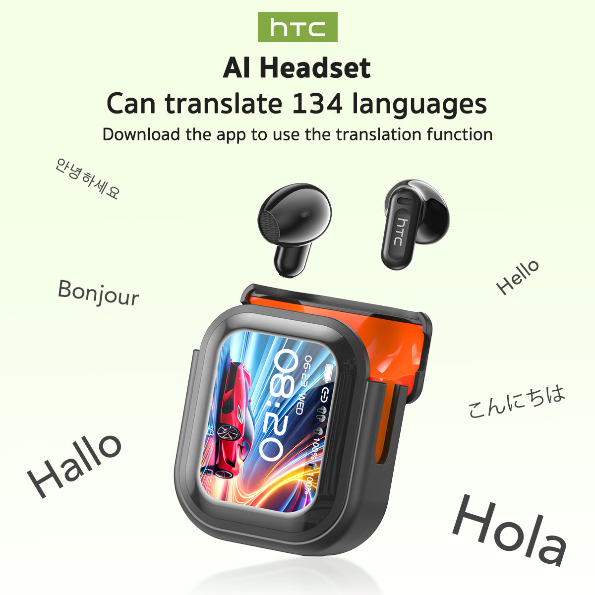 HTC NE20 + HTC NE25 AI Translation Earbud Set